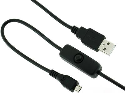 3A Micro USB Cable with On/Off Power Button Switch for Raspberry Pi ...