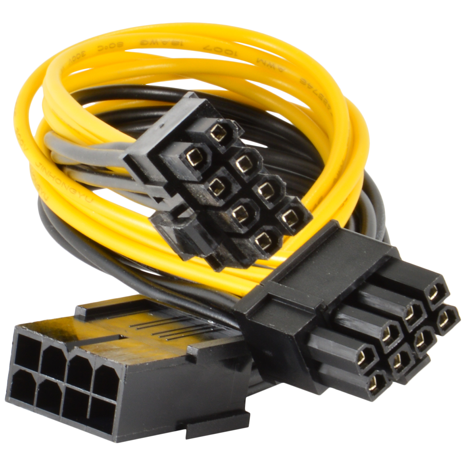 thumbnail image 2 of 10-Pack PCI-E 6 Pin To 2x 6+2 Pin Power Splitter Cable – 20cm 2 of 6