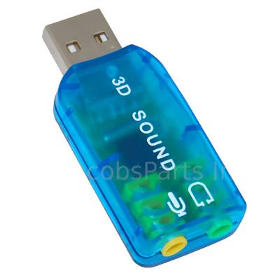USB Sound Adapter External Audio Card Stereo Output and Mic Input 3.5mm ...