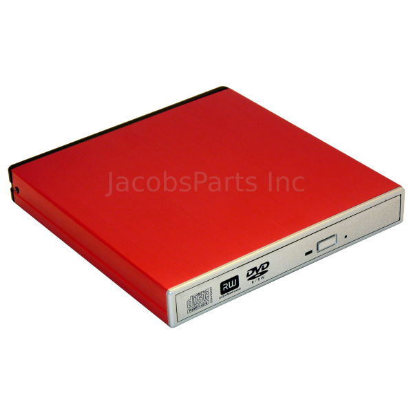 Red Aluminum Laptop CD DVD Drive Enclosure SATA - 8.20 