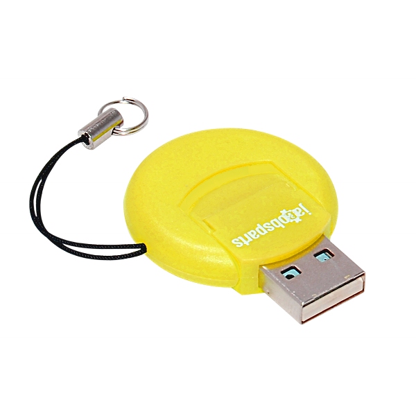 USB MicroSD Flash Card Reader for Keychains - Yellow - $2.10 ...