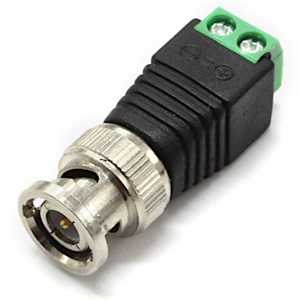 BNC Male Coaxial Balun Connector CAT5 Cable Screw Terminal CCTV Video
